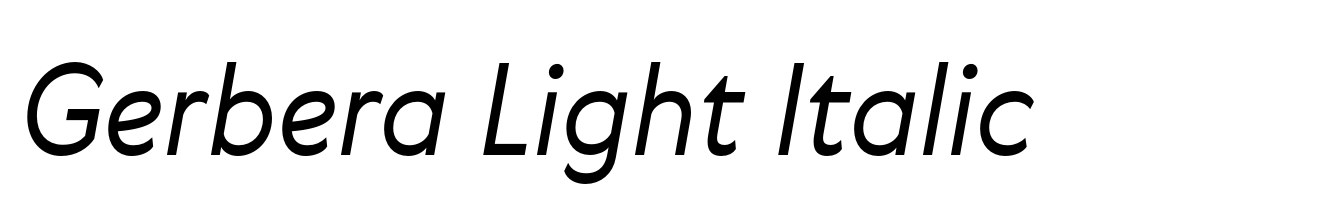 Gerbera Light Italic